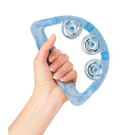 Tamburin mit Licht 16x15 cm, sortiert