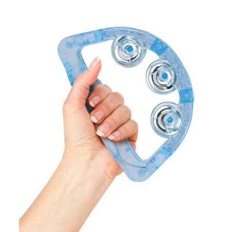 Tamburin mit Licht 16x15 cm, sortiert