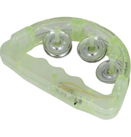 Tamburin mit Licht 16x15 cm, sortiert