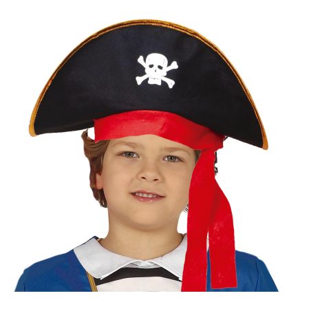 Schwarzer Piratenhut für Kinder