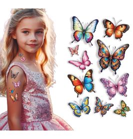 Schmetterling Tattoos, 14×30cm Bogen