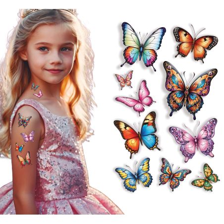 Schmetterling Tattoos, 14×30cm Bogen