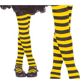 Ringelstrumpfhose gelb-schwarz Kinder