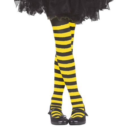 Ringelstrumpfhose gelb-schwarz Kinder