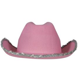 Rosa Cowboyhut aus Filz, Kinder