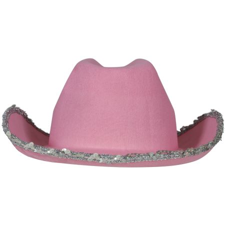 Rosa Cowboyhut aus Filz, Kinder