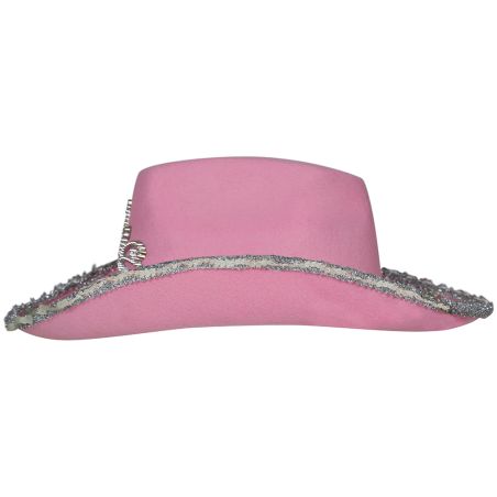 Rosa Cowboyhut aus Filz, Kinder