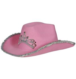 Rosa Cowboyhut aus Filz, Kinder