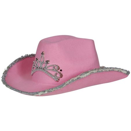 Rosa Cowboyhut aus Filz, Kinder