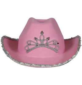 Rosa Cowboyhut aus Filz, Kinder