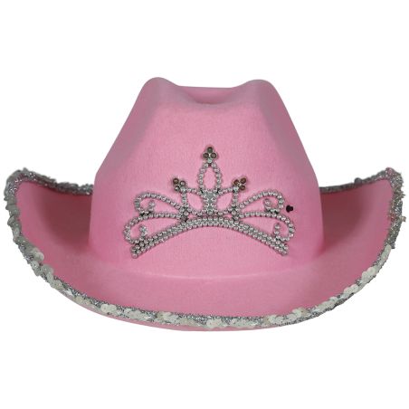 Rosa Cowboyhut aus Filz, Kinder