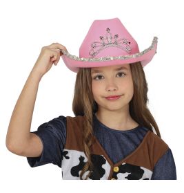 Rosa Cowboyhut aus Filz, Kinder