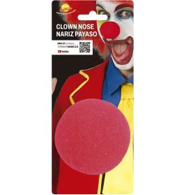 Rote Clownnase aus Gummi 5 cm