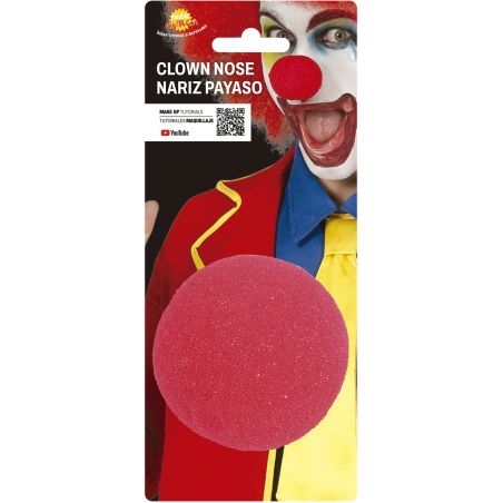 Rote Clownnase aus Gummi 5 cm