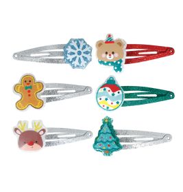 SET MIT 6 SORTIERTEN WEIHNACHTS HAARSPANGEN