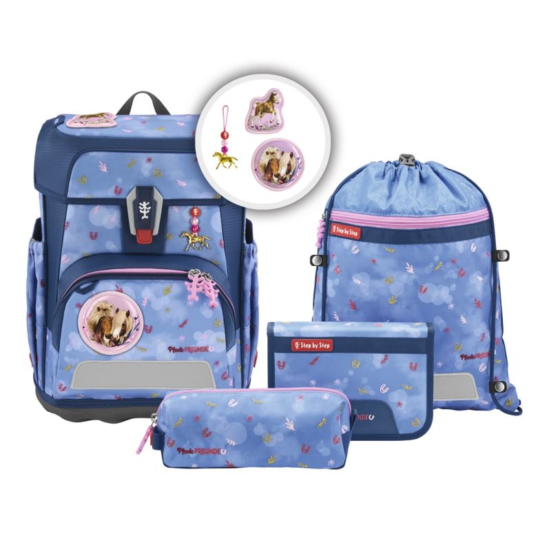 Hama CLOUD Spiegelburg Schulranzen-Set Pferdefreunde Horse Friends (5-tlg.) – Ergonomie & Design