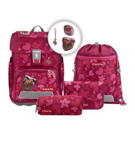 hama CLOUD Schulranzen-Set 'Wild Horse Nora' – 5-teilig – Ergonomisch & Sicher