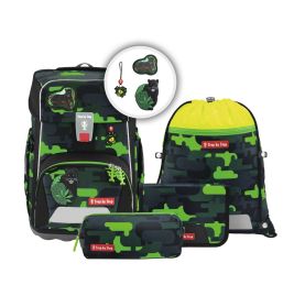 hama GIANT Schulranzen-Set 'Black Cat Chiko' – 5-teilig, ergonomisch & sicher. EAN 4047443539045