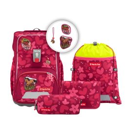 hama GIANT Schulranzen-Set Wild Horse Nora 5-teilig – Ergonomisch & Sicher (4047443539069)