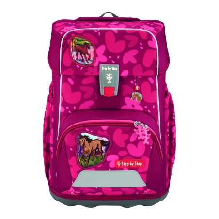 hama GIANT Schulranzen-Set Wild Horse Nora 5-teilig – Ergonomisch & Sicher (4047443539069)