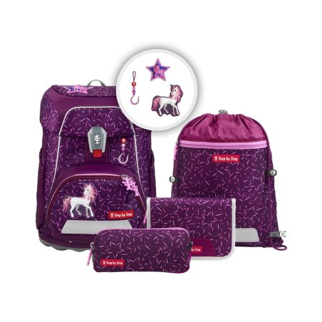 Hama® FIT Schulranzen-Set Pretty Unicorn Nuala | Ergonomisch, 5-teilig & Magisch