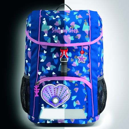 Step by Step® KID REFLECT Rucksack-Set Seashell Pearl | 3-teilig, Kita, erhöhte Sichtbarkeit