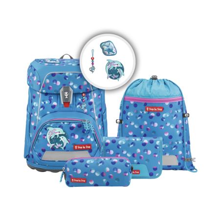 Hama® FIT Schulranzen-Set Dolphin Finja | Ergonomisch, 5-teilig & Frisch