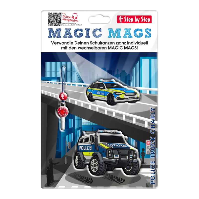 Step by Step® MAGIC MAGS Police Truck Charly | Dein Schulranzen im Einsatz