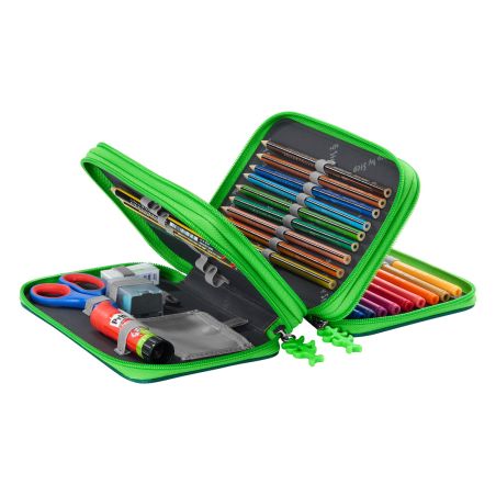 Hama XXL Mäppchen 'Dino Targo' – 3 Fächer | Stifteetui für kleine Dino-Fans