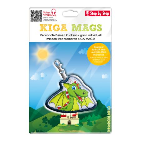 Step by Step KIGA MAGS Dragon Milo – Magnet-Charakterset für Kinderrucksack