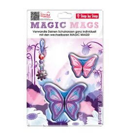 Step by Step® MAGIC MAGS Butterfly Maja | 2 Applikationen & 1 Anhänger | Zubehör für Schulranzen/Rucksack