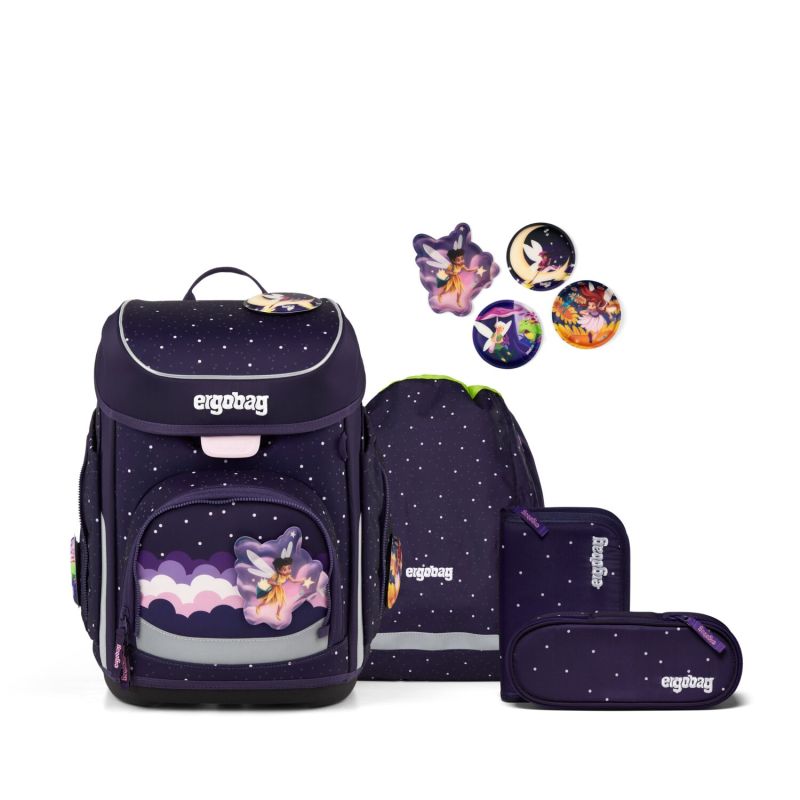 Fond of Schulranzen-Set cubo 'SternguckBär' 5-teilig | Mitwachsend & umweltfreundlich