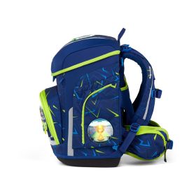 ergobag cubo Schulranzen-Set SpitzenreitBär blau - Mitwachsend, ergonomisch & sicher | 5-teilig