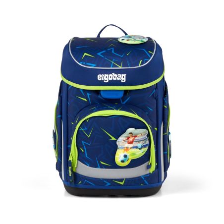 ergobag cubo Schulranzen-Set SpitzenreitBär blau - Mitwachsend, ergonomisch & sicher | 5-teilig