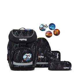 ergobag cubo Schulranzen-Set Super ReflektBär - Maximale Sichtbarkeit, Ergonomie & 5tlg.