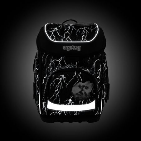 ergobag cubo Schulranzen-Set Super ReflektBär - Maximale Sichtbarkeit, Ergonomie & 5tlg.
