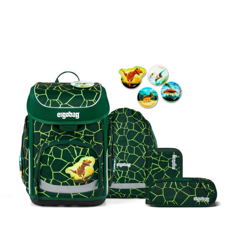 ergobag cubo Schulranzen-Set BärRex - Ergonomisch, sicher & nachhaltig | 5-teilig