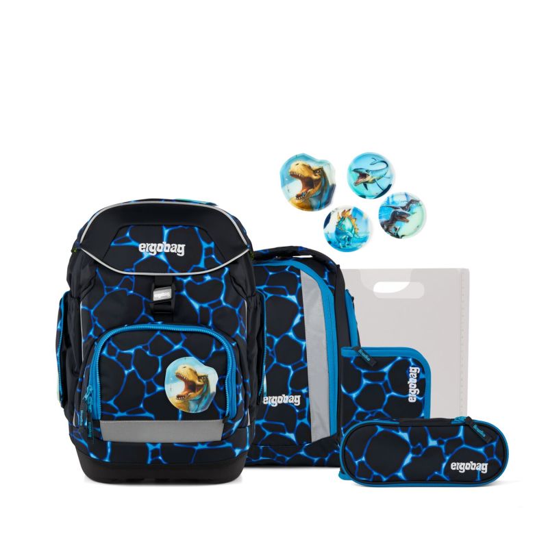 Fond of pack Schulrucksack-Set Bärassic Garden - Blau, 6-teilig, ergonomisch & mitwachsend | EAN 4057081218356