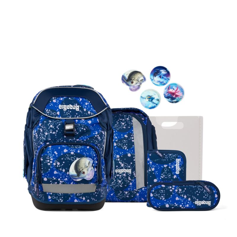 Fond of pack Schulrucksack-Set OzeanBärwohner - Blau, 6-teilig, mitwachsend & ergonomisch | EAN 4057081218400