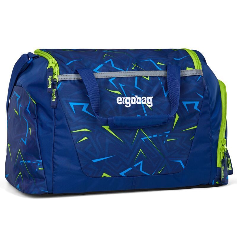 ergobag Sporttasche SpitzenreitBär – Blau-Grün Gemustert | Nachhaltig & Robust