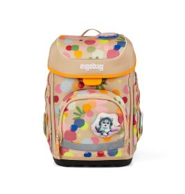 ergobag cubo Schulranzen-Set Flower PowBär beige - Mitwachsend, ergonomisch & nachhaltig | 5-teilig