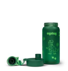 ergobag® Dinosaurier Trinkflasche 550 ml - Auslaufsicher, BPA-frei & spülmaschinengeeignet