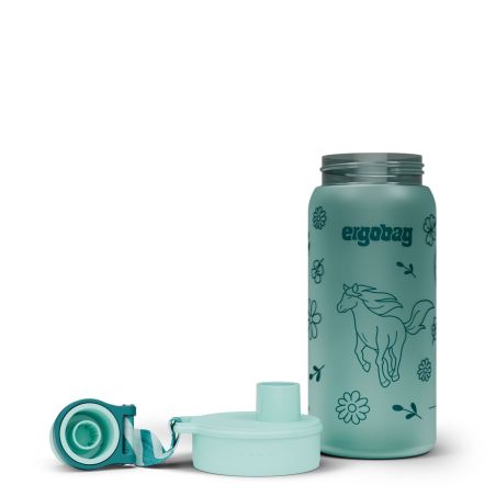 ergobag® Pferde Trinkflasche 550 ml - Auslaufsicher, BPA-frei & spülmaschinengeeignet