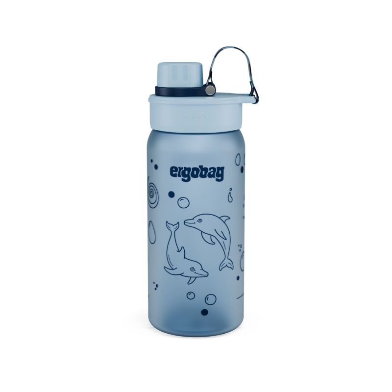 ergobag® Delfin Trinkflasche 550 ml - Auslaufsicher, BPA-frei & spülmaschinengeeignet