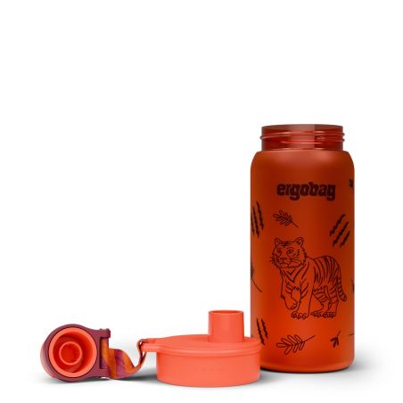 ergobag® Tiger Trinkflasche 550 ml - Auslaufsicher, BPA-frei & spülmaschinengeeignet