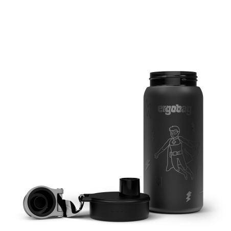 ergobag® Superheld Trinkflasche 550 ml - Auslaufsicher, BPA-frei & spülmaschinengeeignet