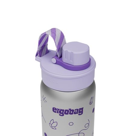 ergobag® Schmetterling Edelstahl Trinkflasche 500ml - Auslaufsicher, BPA-frei
