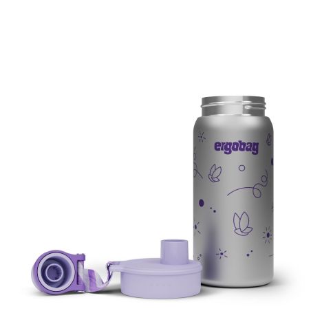 ergobag® Schmetterling Edelstahl Trinkflasche 500ml - Auslaufsicher, BPA-frei