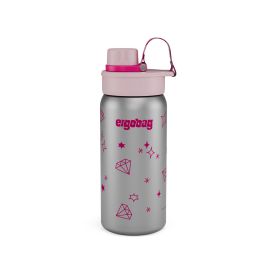 ergobag® Glitzer Edelstahl Trinkflasche 500ml - Auslaufsicher, BPA-frei