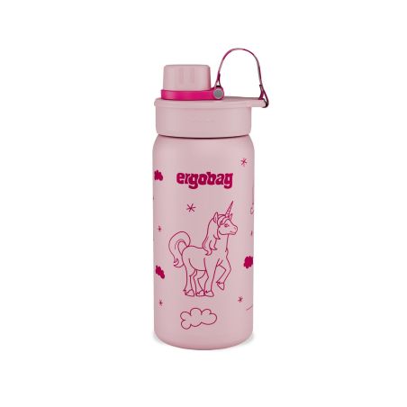 ergobag® Einhorn Edelstahl Trinkflasche 500ml - Auslaufsicher, BPA-frei
